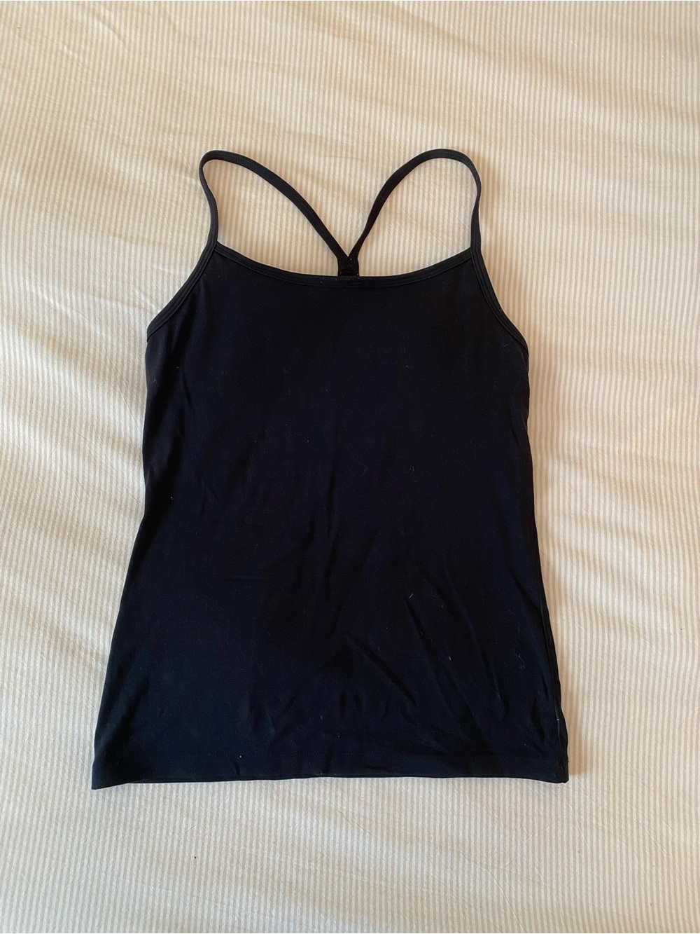 Aerie Black Women's Strappy Tank Top with built in bra